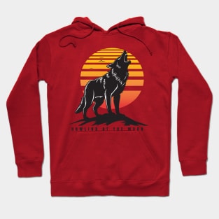 Wof howling at the moon Hoodie